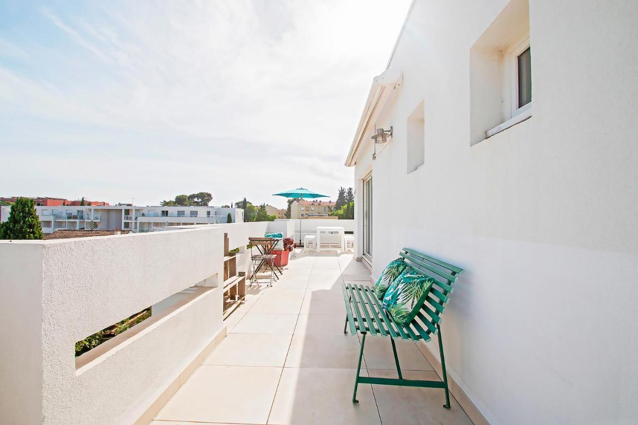 Duplex Toit Terrasse Vue Panoramique Apartment มงต์เปอลิเยร์ ภายนอก รูปภาพ